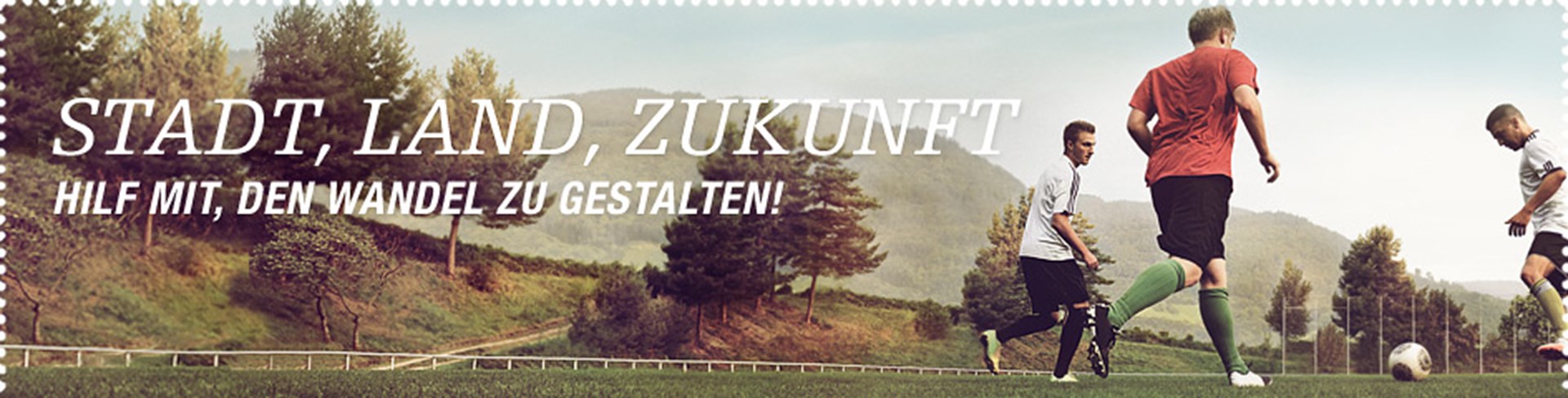 Fussballer auf dem Land