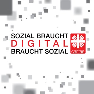 Foto mit dem Slogan: Digital braucht sozial braucht digital