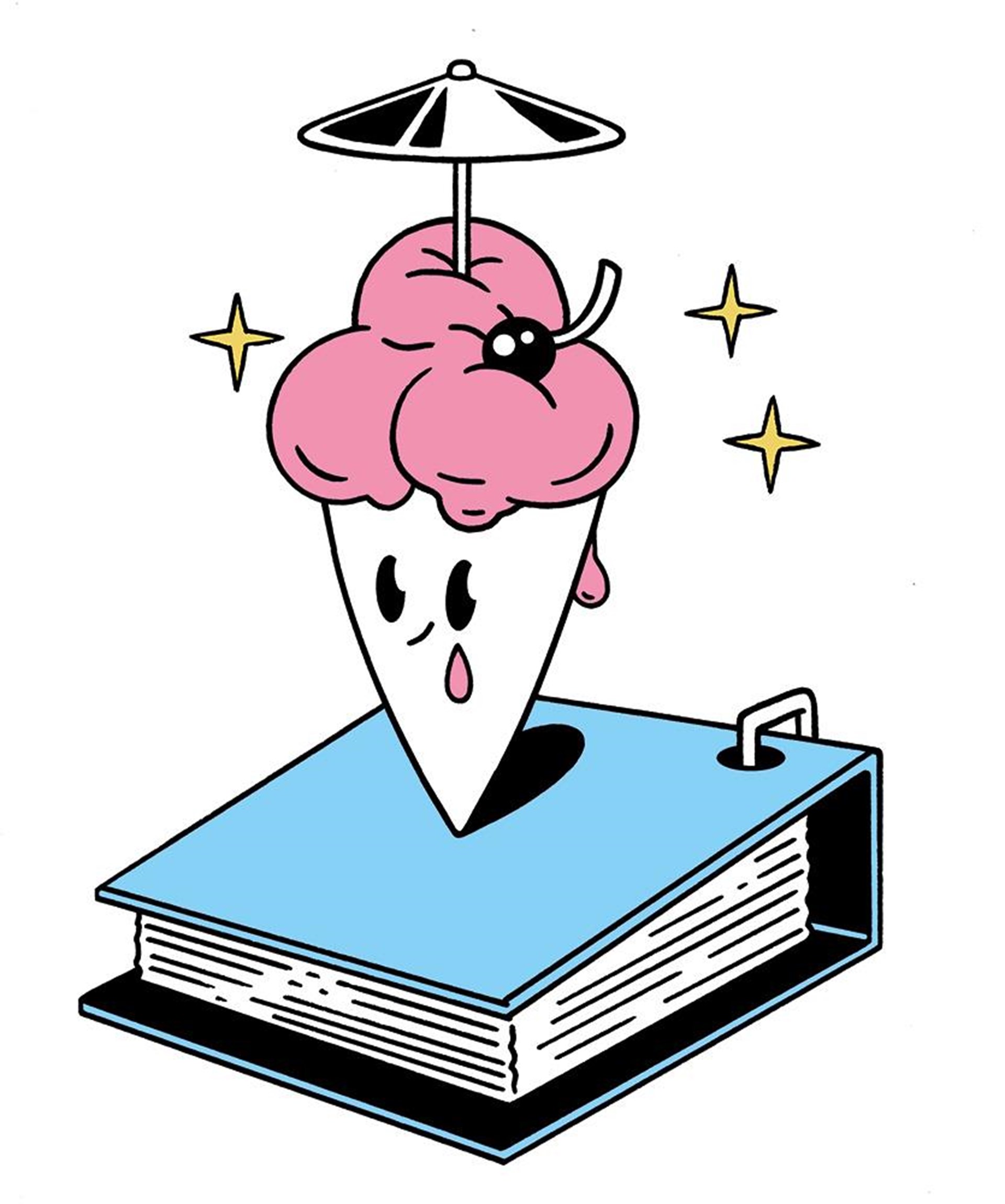 Illustrierte Eistüte