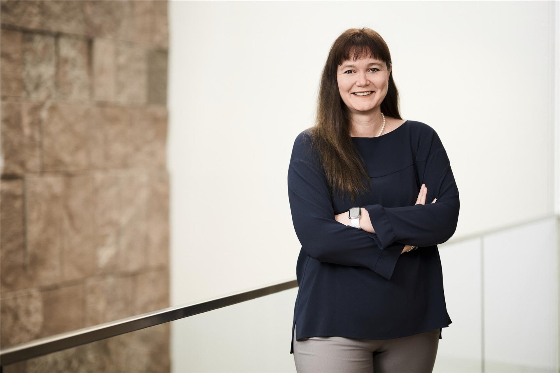 Eine lächelnde Frau