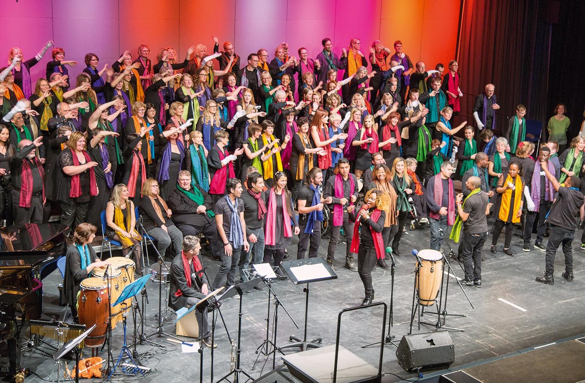 Chor auf Bühne