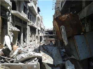 Das zerstörte Homs.