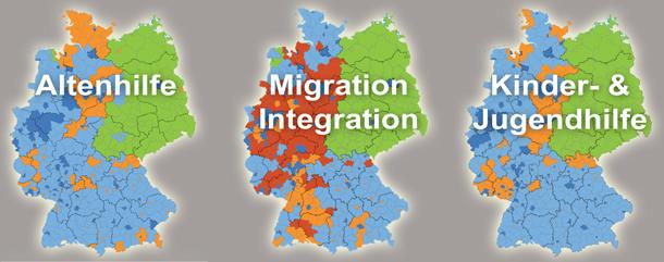 Karten für Demografie-Studie