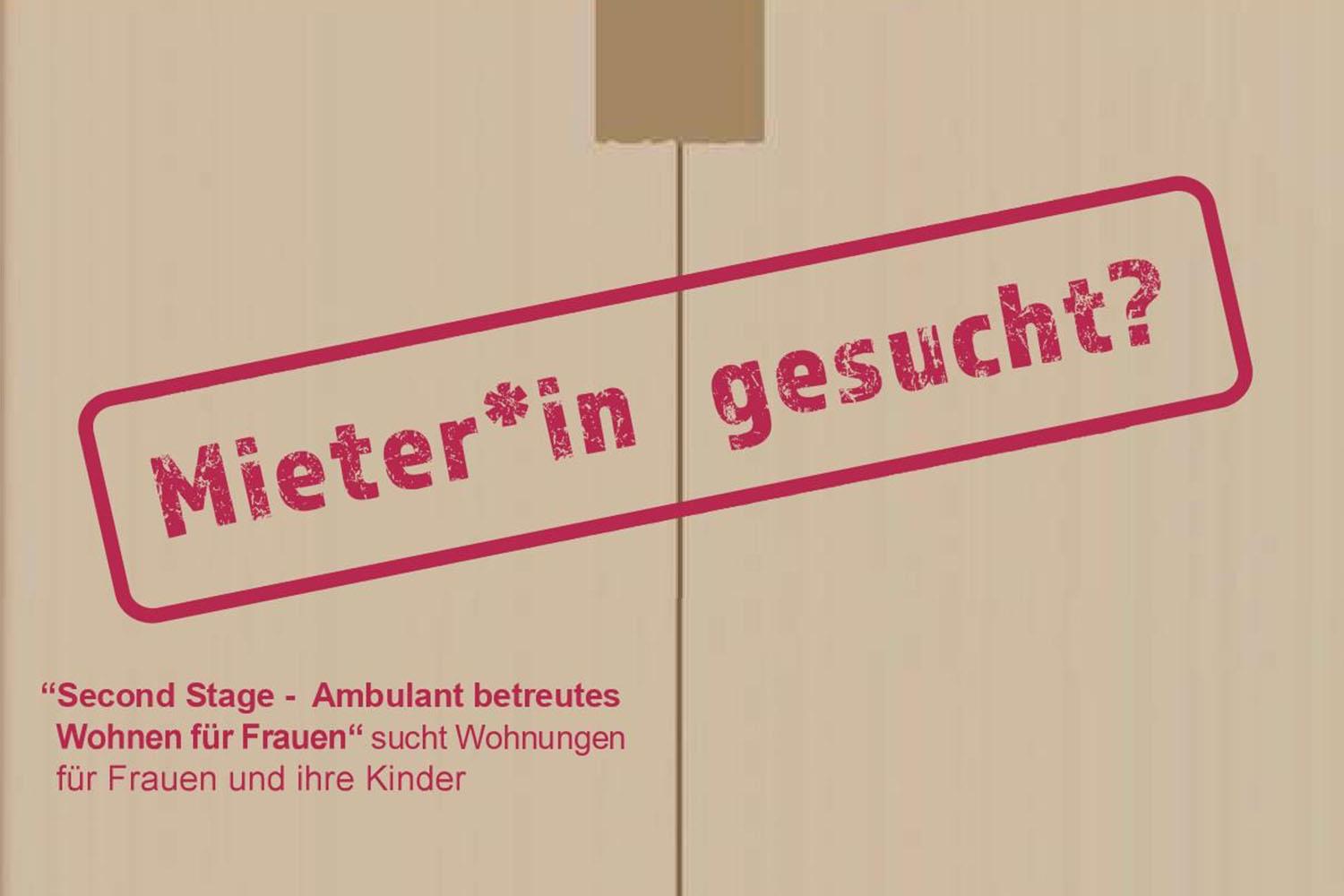 Umzugskarton mit der Aufschrift: Miter:in gesucht.