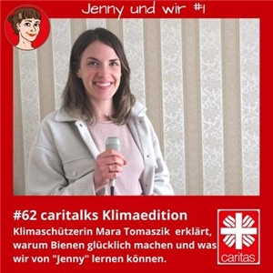 Podcastcover der Caritalks mit Jenny
