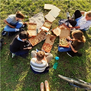 Weltkindertag in Cottbus 2020 - Pizzaessen