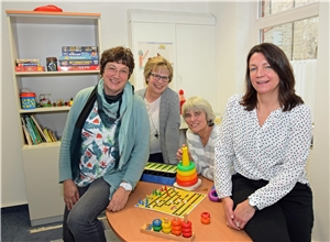 Engagiert zum Wohle der Kinder (v. l.): Huberta Nolte, Gertrud Flore, Hildegard Blass und Uta Heilemann-Kleine sind die Betreuerinnen im Pflegekinderdienst des SkF Warburg. 